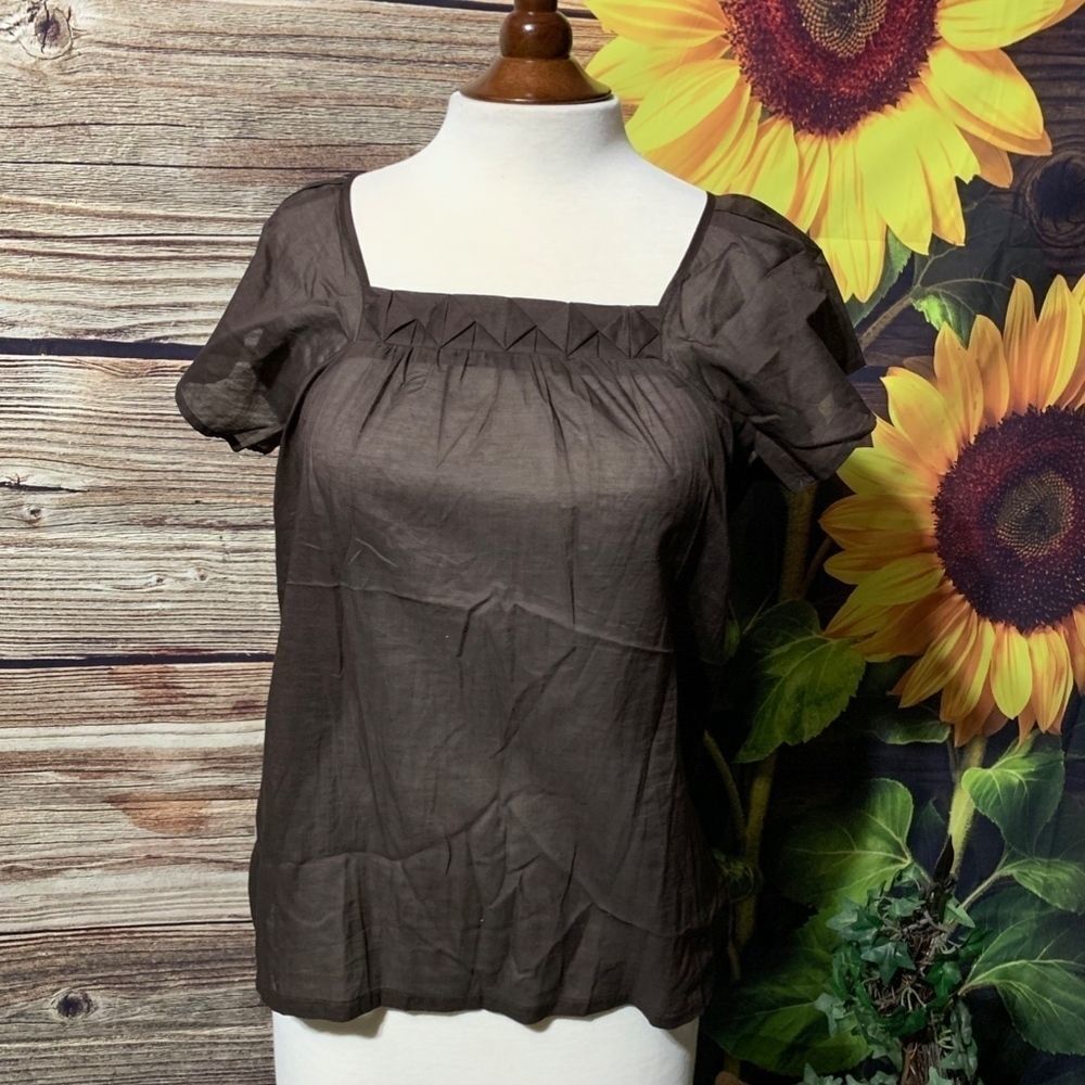 MOSSIMO WOMEN SQUARE NECK LOOSE BLOUSE SIZE SMALL